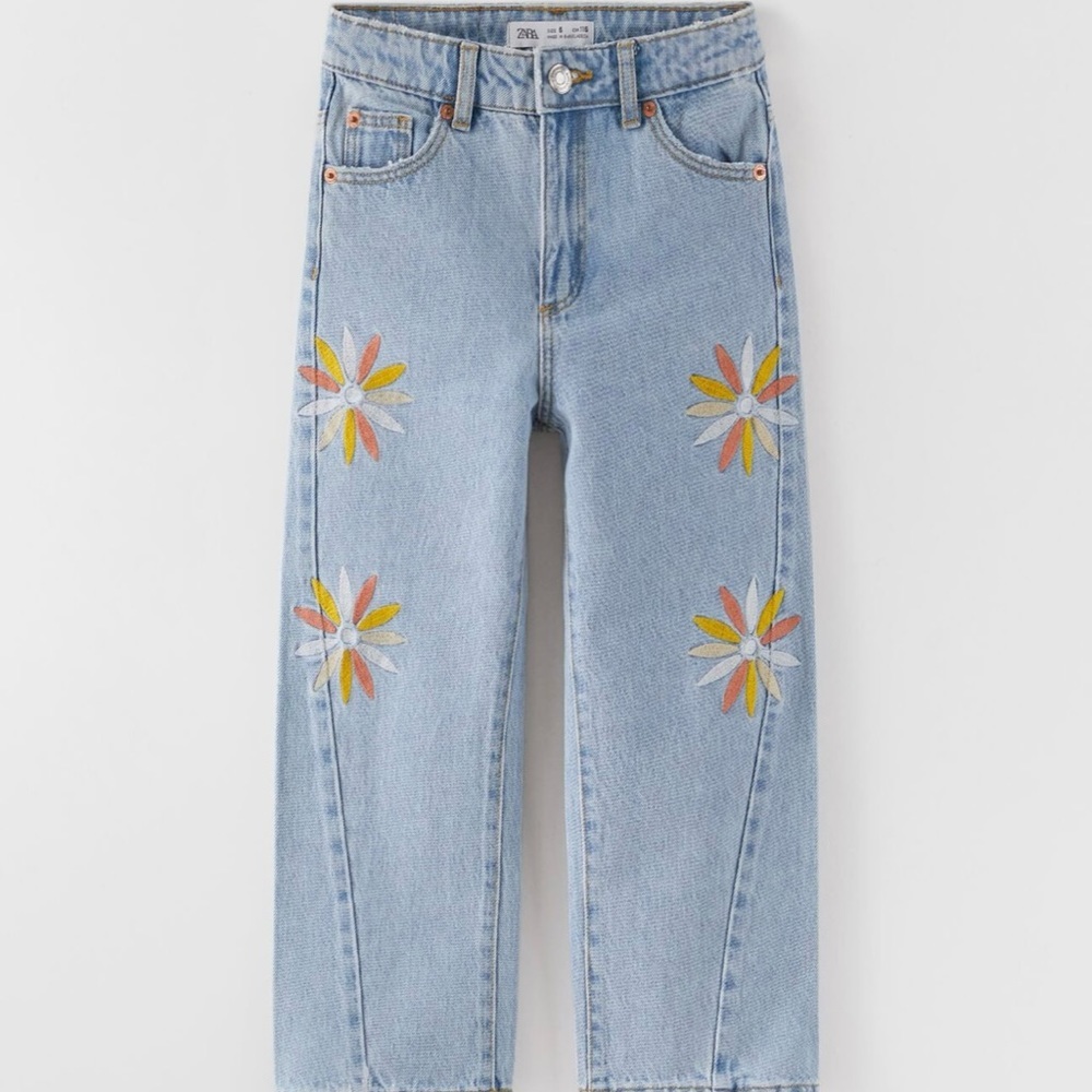 Floral Denim Jeans